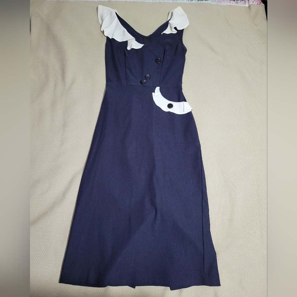 Stop Staring Blue Wiggle Stretch Sleeveless Sheath Dress